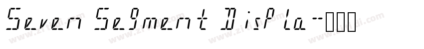 Seven Segment Displa字体转换